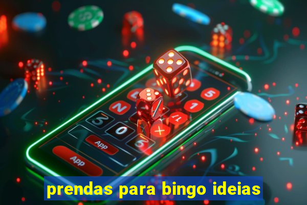 prendas para bingo ideias